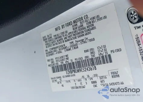 2014 Ford Mustang V6 Premium из США, поврежденный, VIN 1ZVBP8EM9E5243618